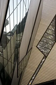Canada, Ontario, Toronto. Abstract of the windows in the Royal Ontario Museum. Credit as