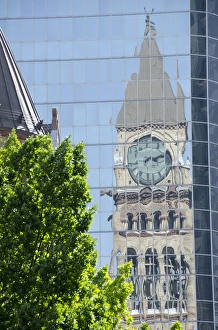 City Hall Prints: Canada, Ontario, Toronto. Old City Hall, 19th century neo-Romanesque style