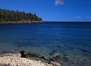 Images Dated 12th October 2017: Canada, Ontario, View of lake Huron in Bruce Peninsula National Park