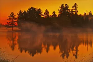 Canada Gallery: Canada, Ontario. Wanapitei River at sunrise