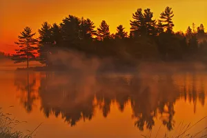 Canada Collection: Canada, Ontario. Wanapitei River at sunrise