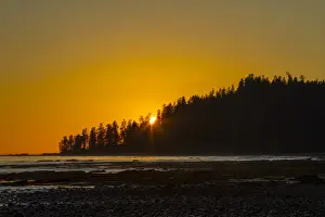 Backpacking Prints: Canada, Pacific Rim National Park Reserve; West Coast Trail, Sunset, from Darling