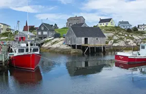 Images Dated 2029: Canada Peggys Cove Nova Scotia peaceful and quiet famous harbour with boats