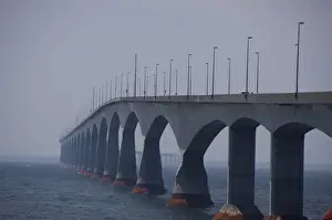 Canada, Prince Edward Island. Confederation Bridge over Northumberland Strait