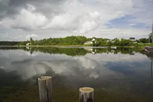 Canada, Prince Edward Island, Corran Ban. Reflection in Winter River