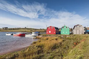 Maritime Province Prints: Canada, Prince Edward Island, French River. Small fishing harbor