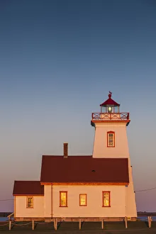 Canada, Prince Edward Island, Wood Islands, Wood Islands Lighthouse, sunset