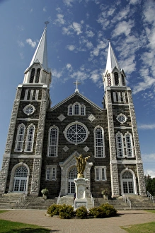 Charlevoix Prints: Canada, Quebec, Charlevoix region. St. Pauls Bay (aka Baie-Saint-Paul). St. Pauls church