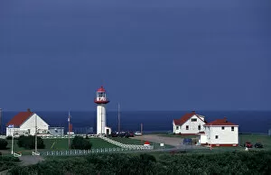 Canada, Quebec, Gaspe. Lighthouse, Sainte-Madelaine-de-la-Riviere-Madelaine