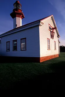 Images Dated 14th June 2005: Canada, Quebec, Gaspe. Metis Sur Mer Lighthouse, Grand Metis