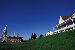 Images Dated 14th June 2005: Canada, Quebec, Gaspe. Notre Dame Church, Baie des Sables