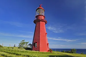 Images Dated 11th July 2009: Canada, Quebec, La Martre. Lighthouse on Gaspe Peninsula