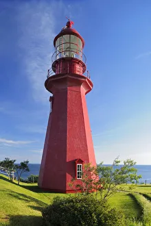 Images Dated 11th July 2009: Canada, Quebec, La Martre. Lighthouse on Gaspe Peninsula