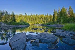 Images Dated 30th March 2018: Canada, Quebec, La Mauricie National Park. Ruisseau Bouchard Creek landscape