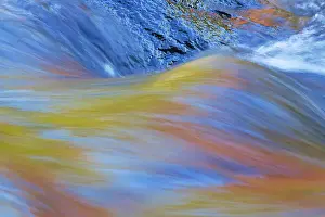 Images Dated 27th September 2014: Canada, Quebec, Mont-Rolland. Autumn colors reflecting on Riviere du Nord. Credit as