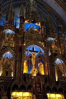 Images Dated 4th December 2009: Canada, Quebec, Montreal, Basilique Notre-Dame-de-Montreal (aka Notre Dame Basilica)