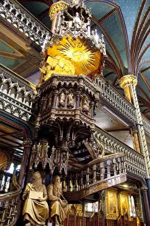 Images Dated 4th December 2009: Canada, Quebec, Montreal, Basilique Notre-Dame-de-Montreal (aka Notre Dame Basilica)