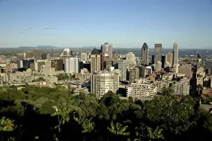 Infrastructure Prints: Canada, Quebec, Montreal. City overview from Mount Royal (aka Parc Mont-Royal) St