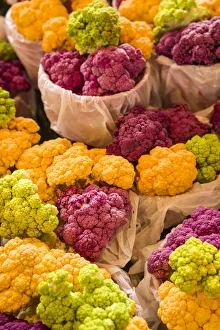 Canada, Quebec, Montreal. Little Italy, Marche Jean Talon Market, multi-colored