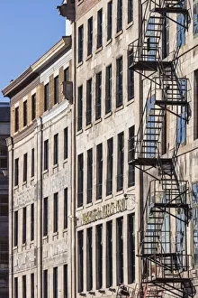 Canada, Quebec, Montreal. The Old Port, buildings along Rue de la Commune
