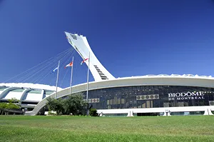 Olympic Park Prints: Canada, Quebec, Montreal. Olympic Park, Biodome & Montreal Tower. IMAGE RESTRICTED