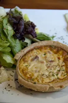 Canada, Quebec, Montreal. Typical Frence Canadian food, quiche Lorraine