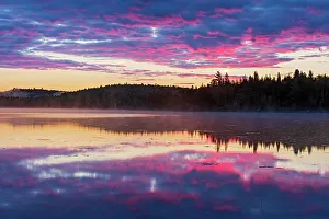 Images Dated 23rd May 2022: Canada, Quebec, Parc National du Fjord-du-Saguenay. Sunrise along the Saguenay River