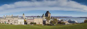 Images Dated 11th October 2017: Canada, Quebec, Quebec City. Elevated skyline with Chateau Frontenac hotel