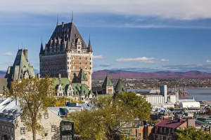 Images Dated 11th October 2017: Canada, Quebec, Quebec City. Elevated skyline with Chateau Frontenac hotel