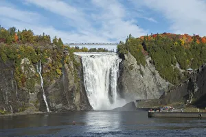 Images Dated 9th October 2016: Canada, Quebec, Quebec City. Montmorency Falls at the mouth of the Montmorency River