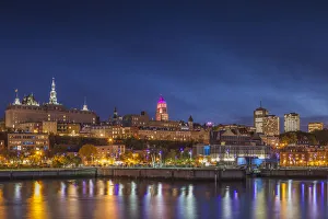 Canada, Quebec, Quebec City. Skyline from Bassin Louise