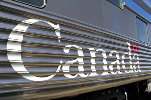 Canada, Quebec. VIA Rail Canada train The Chaleur between Montreal & Gaspesie
