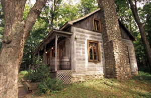 Cabin Prints: Canada, Quebec, Rigaud. Sucrerie de la Montaigne. 1900-era Maple Sugar Shack