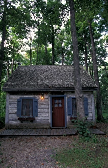 Canada, Quebec, Rigaud. Sucrerie de la Montaigne. 1900-era Maple Sugar Shack, House
