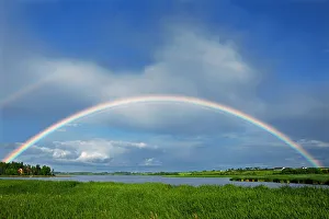 Images Dated 6th July 2009: Canada, Quebec, St. Gedeon. Rainbow after storm