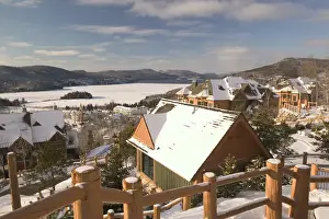 Canada-Quebec-The Laurentians: Mont Tremblant Ski Village-Ski Condo High View / Daytime