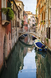 Quiet Prints: Canal and houses, Venice, Veneto, Italy