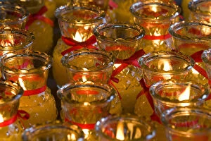 Candles in Chinese temple, Kek Lok Si Temple, Penang, Malaysia