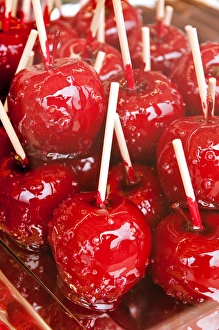 Sweet Prints: Candy coated fruit at the Stuttgart Beer Festival, Cannstatter Wasen, Stuttgart, Germany