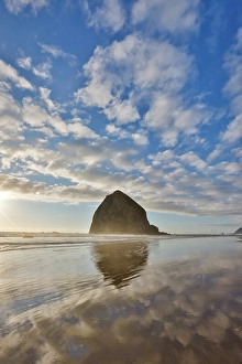 Cannon Beach Prints: Cannon Beach and Haystack Rock evening light