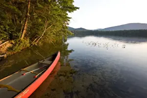 Images Dated 3rd September 2009: A canoe on the shore of White Lake at White Lake State Park in Tamworth, New Hampshire