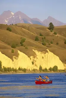 Canoeing on the Flathead River in the Mission Valley of Montana (MR)