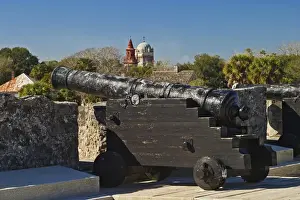 Augustine Prints: Canon along fortress walls, Castillo de San Marcos National Monuement