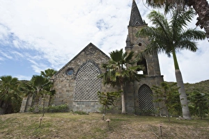 Images Dated 24th February 2011: Canouan Island, St. Vincent & The Grenadines. Old English church