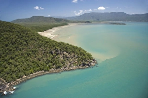 Images Dated 5th October 2007: Cape Grafton and Mission Bay, near Cairns, North Queensland, Australia - aerial