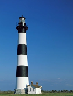 Images Dated 23rd August 2012: CAPE HATTERAS NATIONAL SEASHORE, NORTH CAROLINA. USA. Bodie Island lighthouse. Outer Banks
