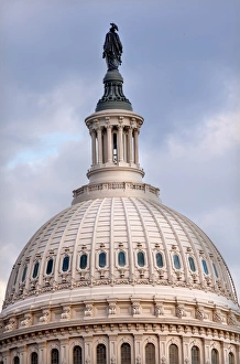 District Of Columbia Prints: US Capitol Dome Congress Freedom Statue Washington DC
