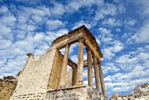 Images Dated 23rd June 2010: The Capitol, Dougga Archaeological Site, UNESCO World Heritage Site, Tunisia, North