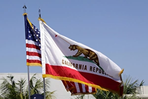 Images Dated 2nd July 2011: Cardiff by the Sea 100th Birthday Parade: California State Flag