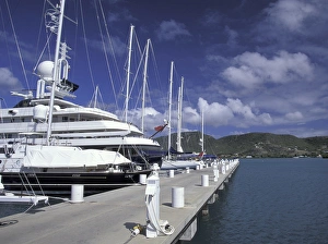 Images Dated 13th July 2004: Caribbean, Antigua & Barbuda, Antigua, English Harbour Morning view of yacht harbor